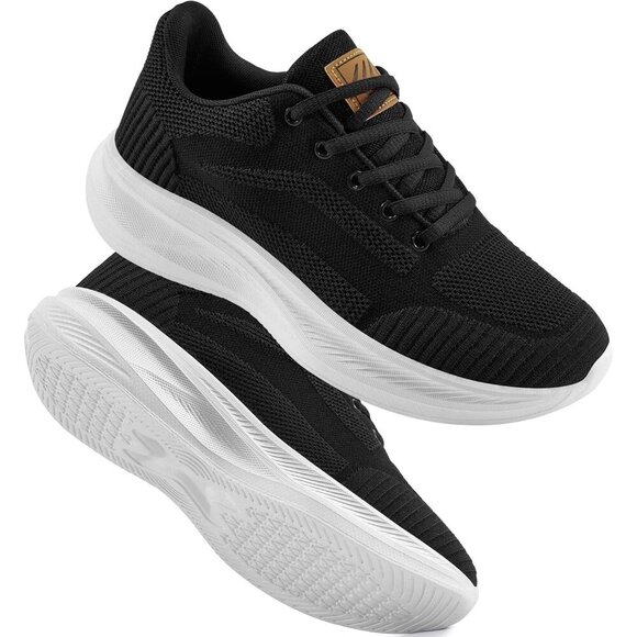 Shoes - Women Sneakers Walking Comfortable Breathable Tennis Shoes Athletic Sports Black